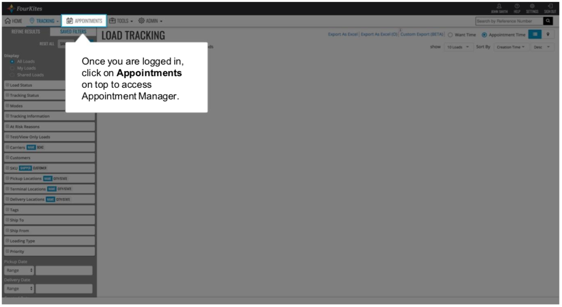 Appointment Manager: Carrier User Guide